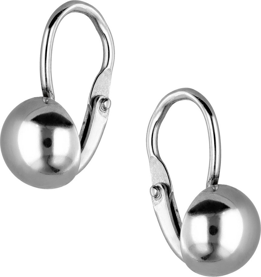 Zlaton Náušnice bílé zlato kulička visací 1.2cm 1.15g 000460205243