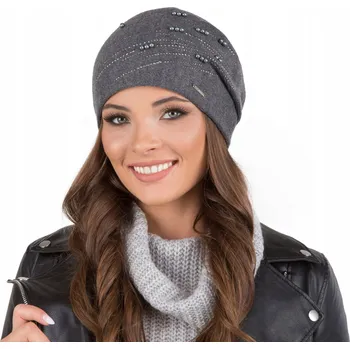 Čepice Vivisence zimní čepice beanie šedá, univerzální velikost