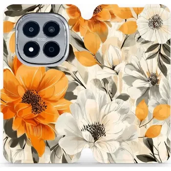 Pouzdro na mobilní telefon Flipové pouzdro Mobiwear - Xiaomi Redmi Note 15 Pro Plus 5G - VP75S Podzimní květy (Knížkové flip pouzdro, obal, kryt na mobil Xiaomi Redmi Note 15 Pro Plus 5G - VP75S Podzimní květy, materiál Umělá kůže + TPU - ochrana 360°, stojánek, silikonová vanička,