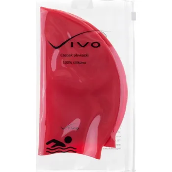 Plavecká čepice pro dospělé Silikonová Vivo červená