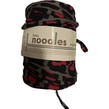 Příze Špagetová příze Baby noodles červenočerná (Značka Stafil)