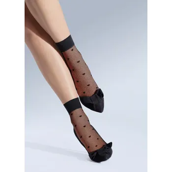 Dámské punčochy Dámské ponožky Hearts 20 DEN - Uni / černá