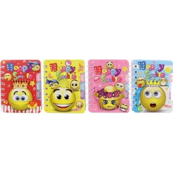 Zápisník Zápisník Happy Smile se smajlíky, linkovaný, 9,5 × 12 cm