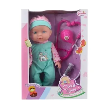 Panenka LAMPS Lunabebe Miminko 27 cm s doktorskou sadou