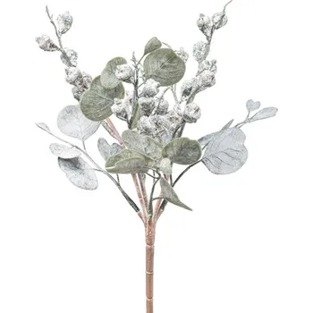 umělá květina Gasper Umělá dekorace eukalyptu s plody 26 cm šedá