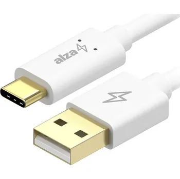 Datový kabel AlzaPower Core Charge USB-A to USB-C 2.0 1m bílý