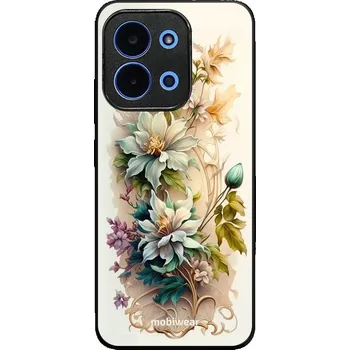 Pouzdro na mobilní telefon Lesklý kryt Mobiwear Glossy - Xiaomi Poco C85 - G014G Krémové květy (Prémiové lesklé pouzdro, obal, kryt Mobiwear Glossy na mobil Xiaomi Poco C85 - G014G Krémové květy, materiál Plast + TPU silikon - krytí po všech stranách, neošoupatelný potisk, tenké)