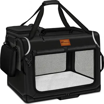 přepravka pro zvíře Tresko Přepravka pro psy a kočky 70x52x52 cm Černá