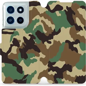 Pouzdro na mobilní telefon Flipové pouzdro Mobiwear - Motorola Moto G56 5G - V111P Maskáče (Knížkové flip pouzdro, obal, kryt na mobil Motorola Moto G56 5G - V111P Maskáče, materiál Umělá kůže + TPU - ochrana 360°, stojánek, silikonová vanička, magnetické zavírání)