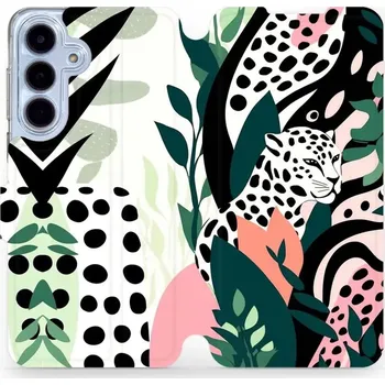 Pouzdro na mobilní telefon Flipové pouzdro Mobiwear - Samsung Galaxy S25 FE - VP53S Levhart (Knížkové flip pouzdro, obal, kryt na mobil Samsung Galaxy S25 FE - VP53S Levhart, materiál Umělá kůže + TPU - ochrana 360°, stojánek, silikonová vanička, magnetické zavírání)