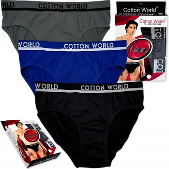 Pánské spodní prádlo 3x SLIPY kalhotky Cotton World 3XL