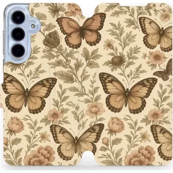 Pouzdro na mobilní telefon Flipové pouzdro Mobiwear - Samsung Galaxy S25 FE - VP92S Motýlové (Knížkové flip pouzdro, obal, kryt na mobil Samsung Galaxy S25 FE - VP92S Motýlové, materiál Umělá kůže + TPU - ochrana 360°, stojánek, silikonová vanička, magnetické zavírání)