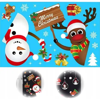 Vánoční dekorace Nálepky na okno Vánoční, sada