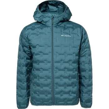 Pánská zimní bunda Columbia DELTA RIDGE II DOWN HOODED JACKET XL Tyrkysová, Bílá