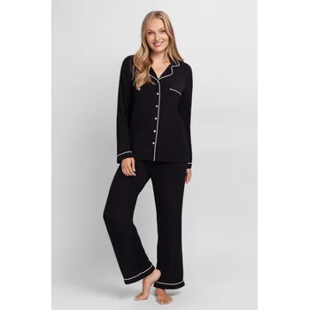Dámské pyžamo Dorina dámské dlouhé pyžamo černé - DOROST0192/černá / L DOR5E002