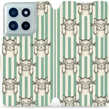 Pouzdro na mobilní telefon Flipové pouzdro Mobiwear - Motorola Moto G56 5G - VP90S Číča ryby (Knížkové flip pouzdro, obal, kryt na mobil Motorola Moto G56 5G - VP90S Číča ryby, materiál Umělá kůže + TPU - ochrana 360°, stojánek, silikonová vanička, magnetické zavírání)