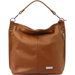 Kožená kabelka MiaMore 01-053 DOLLARO - koňak