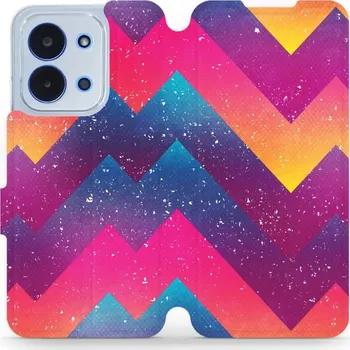 Pouzdro na mobilní telefon Flipové pouzdro Mobiwear - Xiaomi Poco C85 - V110S Barevné klikyháky (Knížkové flip pouzdro, obal, kryt na mobil Xiaomi Poco C85 - V110S Barevné klikyháky, materiál Umělá kůže + TPU - ochrana 360°, stojánek, silikonová vanička, magnetické zavírání)