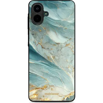 Pouzdro na mobilní telefon Lesklý kryt Mobiwear Glossy - Samsung Galaxy A07 - G022G Zelenkavý a zlatavý mramor (Prémiové lesklé pouzdro, obal, kryt Mobiwear Glossy na mobil Samsung Galaxy A07 - G022G Zelenkavý a zlatavý mramor, materiál Plast + TPU silikon - krytí po všech stranách