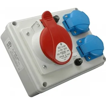 Elektrická zásuvka Elektrická Zásuvka rozbočka Sez bílá