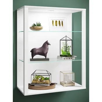 Knihovna Vcm Nástěnná vitrína Glasol LW, bílá