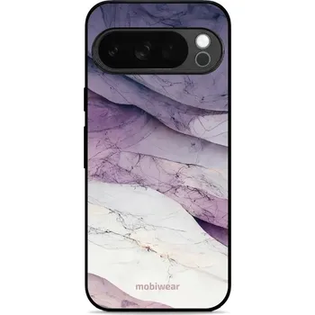 Pouzdro na mobilní telefon Lesklý kryt Mobiwear Glossy - Google Pixel 10 Pro - G028G - Bílý a fialový mramor (Prémiové lesklé pouzdro, obal, kryt Mobiwear Glossy na mobil Google Pixel 10 Pro - G028G - Bílý a fialový mramor, materiál Plast + TPU silikon - krytí po všech stranách,)