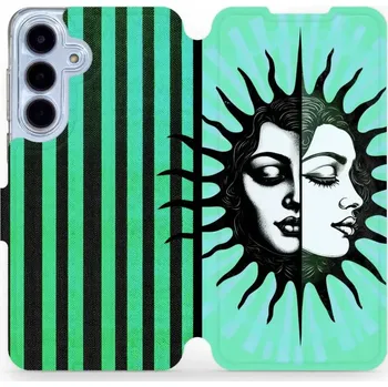 Pouzdro na mobilní telefon Flipové pouzdro Mobiwear - Samsung Galaxy S25 FE - VP58S Dvě tváře slunce (Knížkové flip pouzdro, obal, kryt na mobil Samsung Galaxy S25 FE - VP58S Dvě tváře slunce, materiál Umělá kůže + TPU - ochrana 360°, stojánek, silikonová vanička, magnetické zavírá