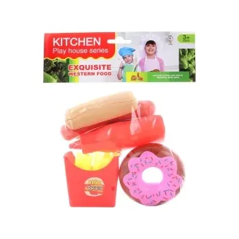 Dětská kuchyňka Plastová sada jídla do dětské kuchyňky