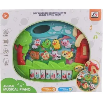 Hudební nástroj pro děti Dětské piánko se zvířátky na baterie