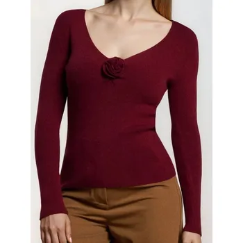 Dámský svetr Sinsay - Svetr s výstřihem do V - fialová - 440FJ-40X - 440FJ-40X-XL