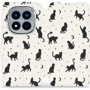 Pouzdro na mobilní telefon Flipové pouzdro Mobiwear - Xiaomi Redmi Note 15 Pro Plus 5G - V162S Noční kočičky (Knížkové flip pouzdro, obal, kryt na mobil Xiaomi Redmi Note 15 Pro Plus 5G - V162S Noční kočičky, materiál Umělá kůže + TPU - ochrana 360°, stojánek, silikonová vanička,)