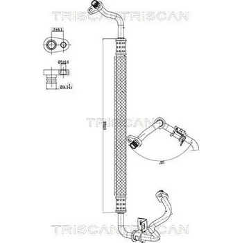 Vedení klimatizace Vysokotlaké / nízkotlaké vedení, klimatizace TRISCAN 9010 28019