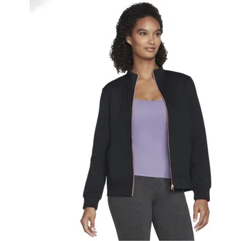 Dámská mikina Skechers Go Walk Everywhere Full Zip Hoodless W3JA261-BLK Black L xs