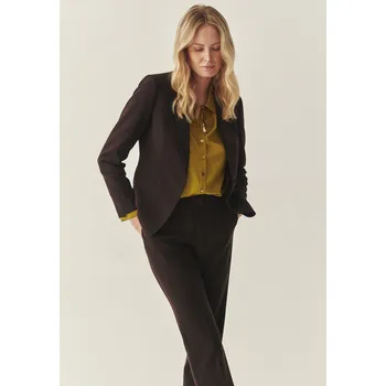 Dámské sako Tatuum VYPASOVANÉ SAKO V BARVĚ HOŘKÉ ČOKOLÁDY – KAREMA 4