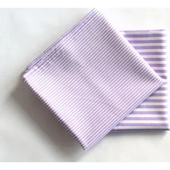 Šátek KNITVA Bavlněné šátky 65 x 65 cm fialový proužek - sada 2 kusů