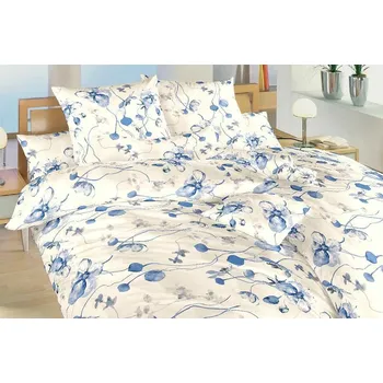 Bytový textil Krepové povlečení - Bloom elegance banán - na zip