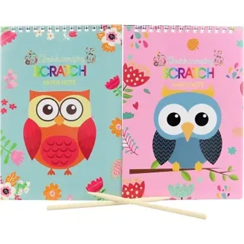 Sešit Vyškrabovací sešit sovička
