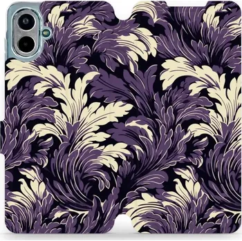 Pouzdro na mobilní telefon Flipové pouzdro Mobiwear - Samsung Galaxy A07 - VA46S Fialové rostliny (Knížkové flip pouzdro, obal, kryt na mobil Samsung Galaxy A07 - VA46S Fialové rostliny, materiál Umělá kůže + TPU - ochrana 360°, stojánek, silikonová vanička, magnetické zavírání)