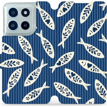 Pouzdro na mobilní telefon Flipové pouzdro Mobiwear - Motorola Moto G56 5G - VP89S Rybky (Knížkové flip pouzdro, obal, kryt na mobil Motorola Moto G56 5G - VP89S Rybky, materiál Umělá kůže + TPU - ochrana 360°, stojánek, silikonová vanička, magnetické zavírání)