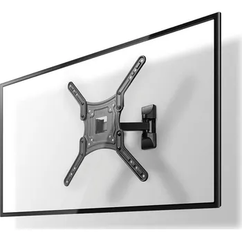 Televizní držák NEDIS nástěnný TV držák/ 23 - 55"/ nosnost 30 kg/ náklon 20°/ otočný 0 - 180°/ Full Motion/ ocel/ černý