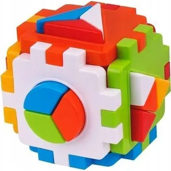 Hračka pro nejmenší EDUKAČNÍ KOSTKA TŘÍDIČ TVARŮ STAVEBNICE