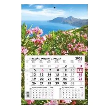 Kalendář Kalendarz 2026 jednodzielny płaski Grecja Kos