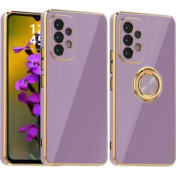 Pouzdro na mobilní telefon Zadní Kryt RCBR pro Samsung Galaxy A33 5G GLAMOUR CASE fialový
