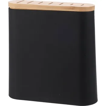 Stojan na nože Stojan na nože ze dřeva / černý 23 cm