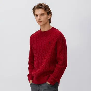 Pánský svetr Reserved - Svetr s vánočním vzorem - červená - 940GC-33X - 940GC-33X-XXL