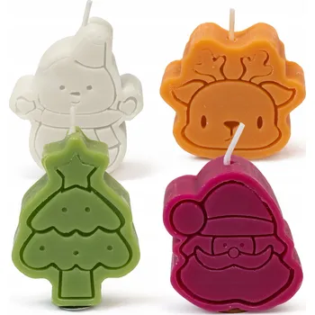 Svíčka Sójová vonná svíčka - VÁNOČNÍ SADA 4 VONNÝCH SVÍČEK ks Allbag