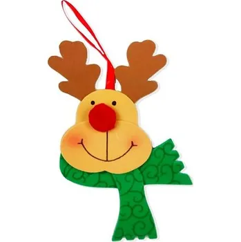 Vánoční dekorace LAALU Vánoční ozdoby - sob se šálou, 10 cm