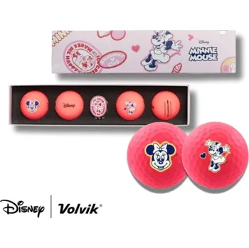 Golfový míček Volvik Minnie Mouse dárkové balení golfových míčků s markovátkem