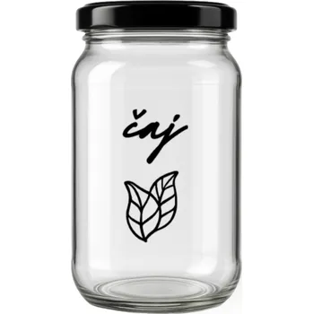 Sklenice Úklid pro klid Sklenice na čaj 0,9 l Typ písma: Psací
