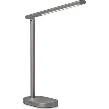 Lampička CONNECT IT SHINE stolní LED lampička,USB výstup, ŠEDÁ